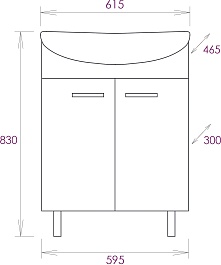 Onika Тумба под раковину Коралл 60.10 белая – фотография-5