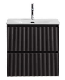 BelBagno Тумба с раковиной Uno mini 60 подвесная Темно-Серый матовый с раковиной BB-8099-3-60 – фотография-1