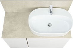 Акватон Столешница под раковину Мишель 100 со стеновой панелью керамогранит – фотография-3