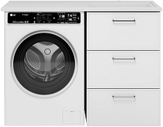 Brevita Тумба с раковиной под стиральную машину Фрэйм 120 R белая