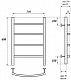 Point Полотенцесушитель водяной П4 500x600 PN04156 хром – картинка-6