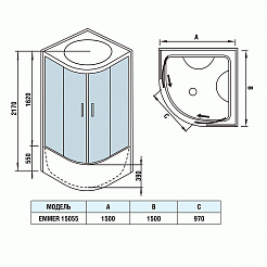 WeltWasser Душевая кабина WW500 EMMER 15055-2 – фотография-6