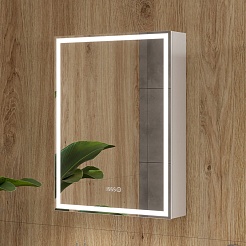 Equil Зеркальный шкаф Corner 60 R белый – фотография-6