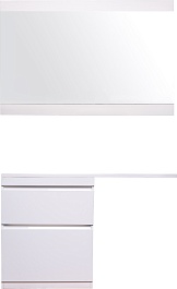 Style Line Тумба для умывальника Даллас 130 Люкс, белая PLUS эмаль – фотография-4