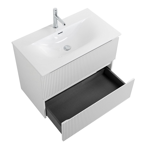 BelBagno Тумба с раковиной Uno 80 подвесная Bianco Opaco с раковиной BB-8099-80 – картинка-9