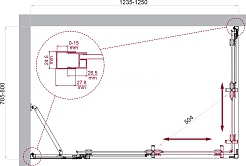BelBagno Душевой уголок Luce 125/80 LUCE-AH-21-125/80-C-Cr профиль хром стекло прозрачное – фотография-6