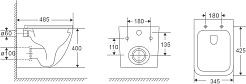Vincea Унитаз подвесной Demi VT1-55T безободковый белый – фотография-7