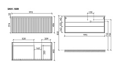 Sancos Тумба под раковину Snob R 1.0 100 R doha soft – фотография-4