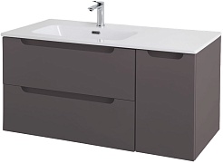 BelBagno Тумба под раковину Etna 100 L подвесная темно-серая матовая – фотография-5