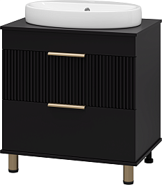 Brevita Тумба под раковину Enfida 70 черная – фотография-2