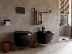 Ceramicanova Подвесной унитаз Metropol Rimless CN4002MB чёрный матовый – фотография-3