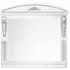 Водолей Зеркало "Версаль 75" белое/серебро – фотография-1