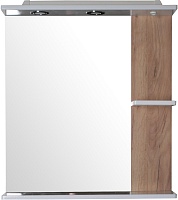 ASB-Mebel Зеркало Альпина 70 белое/дуб золотой