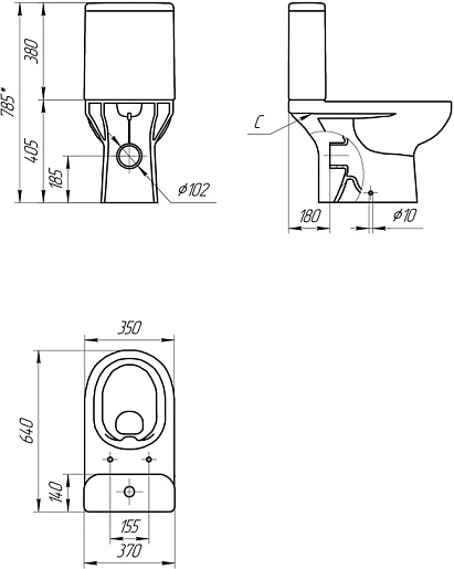 Cersanit Унитаз-компакт Street Fusion Clean On безободковый с микролифтом – фотография-8