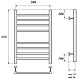 Point Полотенцесушитель водяной П8 500x600 PN10156S хром – картинка-6