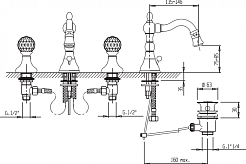 Cezares Смеситель ATLANTIS-NOSTALGIA-BBS2-02 для биде – фотография-2