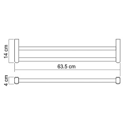 WasserKRAFT Штанга для полотенец "Berkel К-6840" – фотография-3