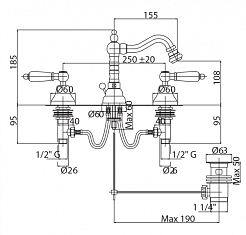 Cezares Смеситель DIAMOND-BBS2-02-Sw для биде – фотография-2