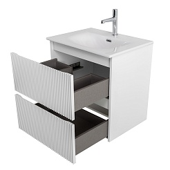BelBagno Тумба с раковиной Uno mini 60 подвесная Bianco Opaco с раковиной BB-8099-3-60 – фотография-8