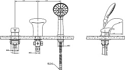 Bravat Смеситель для вынны с душем Cobra F5140197CP-1-RUS – фотография-4
