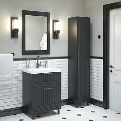 Corozo Мебель для ванной Терра 60 графит матовый – фотография-13