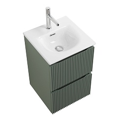 BelBagno Тумба с раковиной Uno mini 40 подвесная Еловый матовый с раковиной BB-8099-3-40 – фотография-9