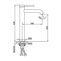 Gappo Смеситель для раковины G06 G1006-2 хром – фотография-4