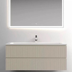 Sancos Тумба с раковиной Snob T 120 beige soft раковина Grace 121 CN7017 – фотография-2