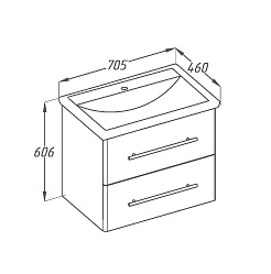  Мебель для ванной Арабеско 70 – фотография-8