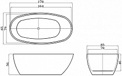 Esbano Акриловая ванна Sophia 170x85 белая – фотография-2