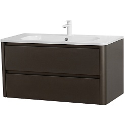 Cezares Тумба с раковиной Relax 100 подвесная оружейная сталь – фотография-1