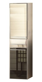  Пенал для ванной "Ginza" белый с черным L – фотография-1