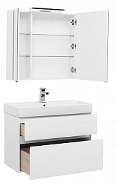 Aquanet Мебель для ванной Бруклин 85 белая – фотография-6