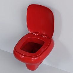 Ambassador Сиденье для унитаза Diamond красное глянцевое – фотография-5