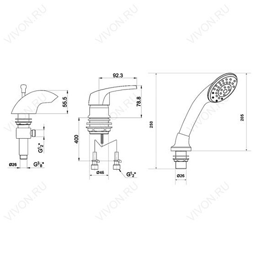 Timo Смеситель Standard - Tugela 3020 – картинка-3