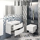 Opadiris Мебель для ванной Элеганс 80 с зеркалом подвесная белая матовая – картинка-13