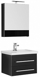 Aquanet Мебель для ванной "Сиена 60" черная подвесная (196499) – фотография-1