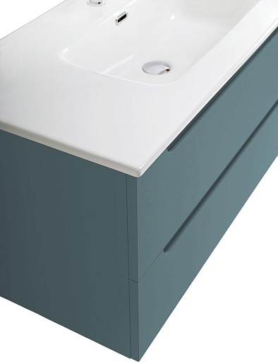 BelBagno Мебель для ванной Etna 100 подвесная голубая матовая – фотография-8