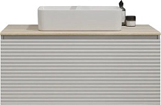 Jorno Тумба с раковиной Cossety 100 подвесная белый/дуб Мавелла голд