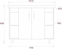 Onika Мебель для ванной Тимбер 100.10 белая/дуб сонома – фотография-12