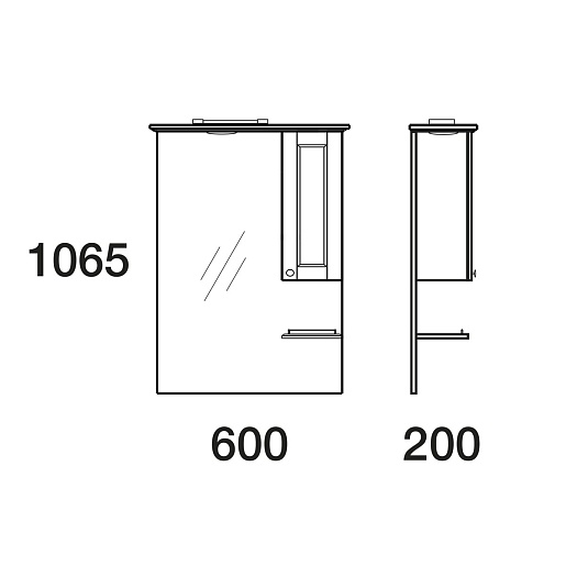 Merkana Мебель для ванной комнаты Гент 60 – картинка-3