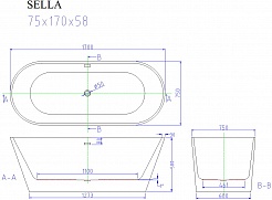 Cerutti Акриловая ванна Stella 170x75 CT9040 – фотография-3