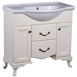 Bas Тумба под раковину Берта 85, слоновая кость, глухие дверцы – фотография-1