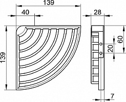 Keuco Полка Universal 24943 01 угловая – фотография-2