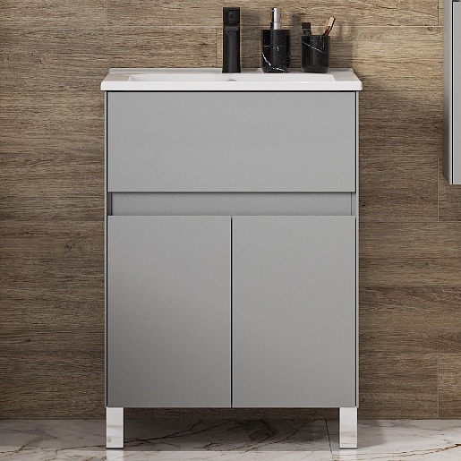 Акватон Мебель для ванной Форест 60 туманный серый – картинка-5