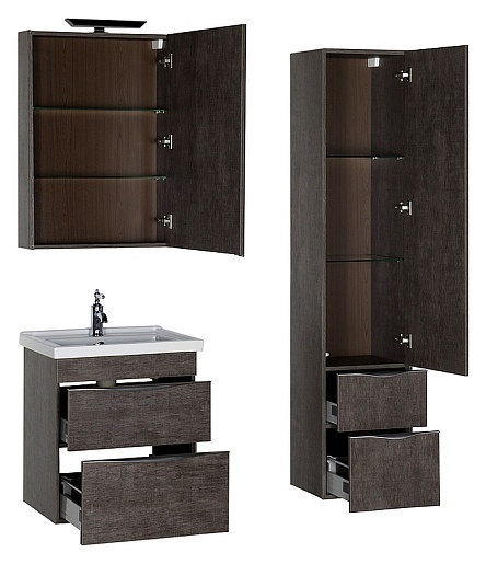 Aquanet Мебель для ванной "Эвора 60" дуб антик – фотография-4