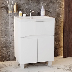 Onika Тумба под раковину Стрим 60.12 белая – фотография-3