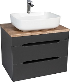 Viant Тумба под раковину Марсель 66 подвесная графит – фотография-1