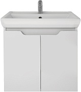 Dreja Тумба с раковиной Q (D) 55 подвесная белая