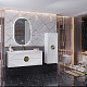 Opadiris Мебель для ванной Ибица 120 с овальным зеркалом подвесная белая/золото – картинка-18